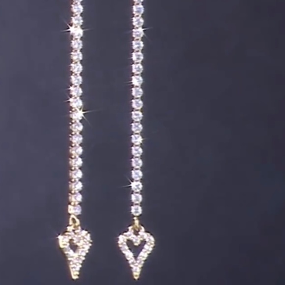 Diamonique x Jennifer Miller Pear Earrings Sterling Silver - Picture 3 of 3